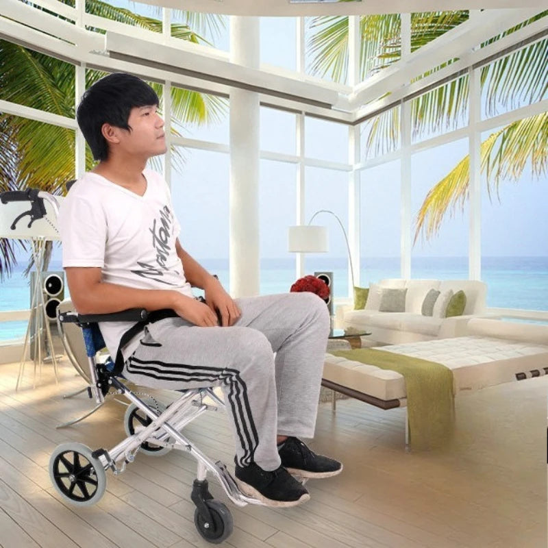 Lightweight Folding Emergancy/travel evacWheelchair Aluminum Alloy Frame - MobilityBuy.com