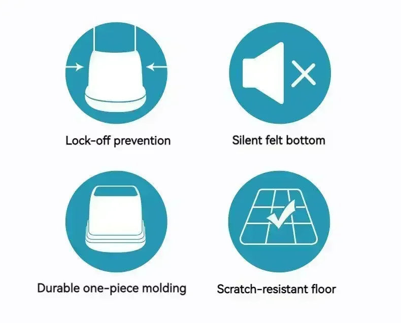 Silicone Table And Chair Leg Covers Mute With Felt Pads Floor Protectors - MobilityBuy.com 