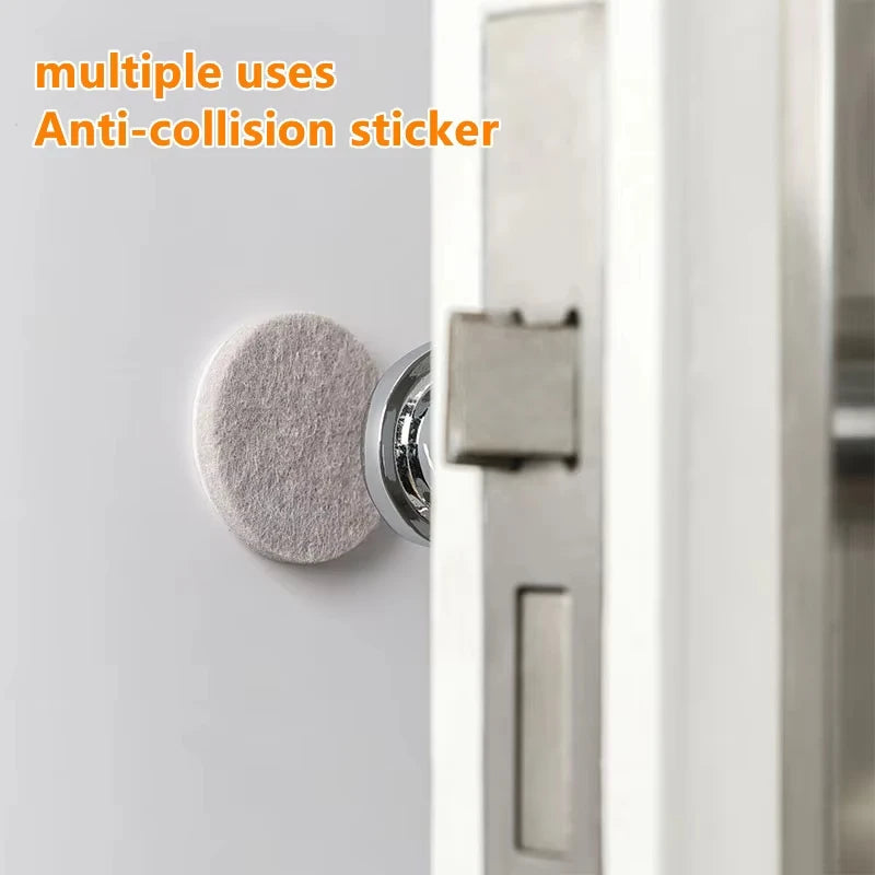 Chair leg pad, self-adhesive round felt in gray; protects floors and prevents slipping on furniture legs