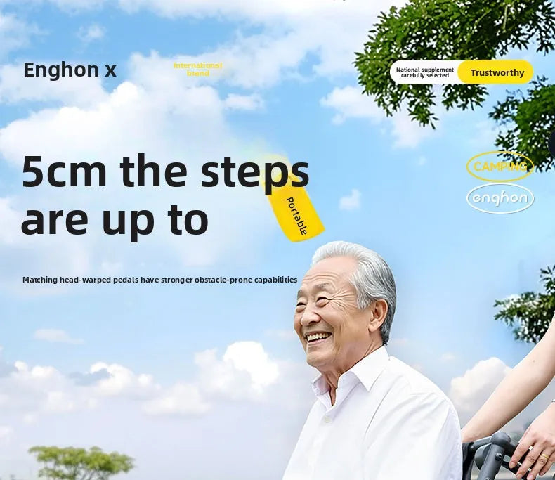 Small foldable, lightweight wheelchair - travel, portable trolley for airplanes - MobilityBuy.com