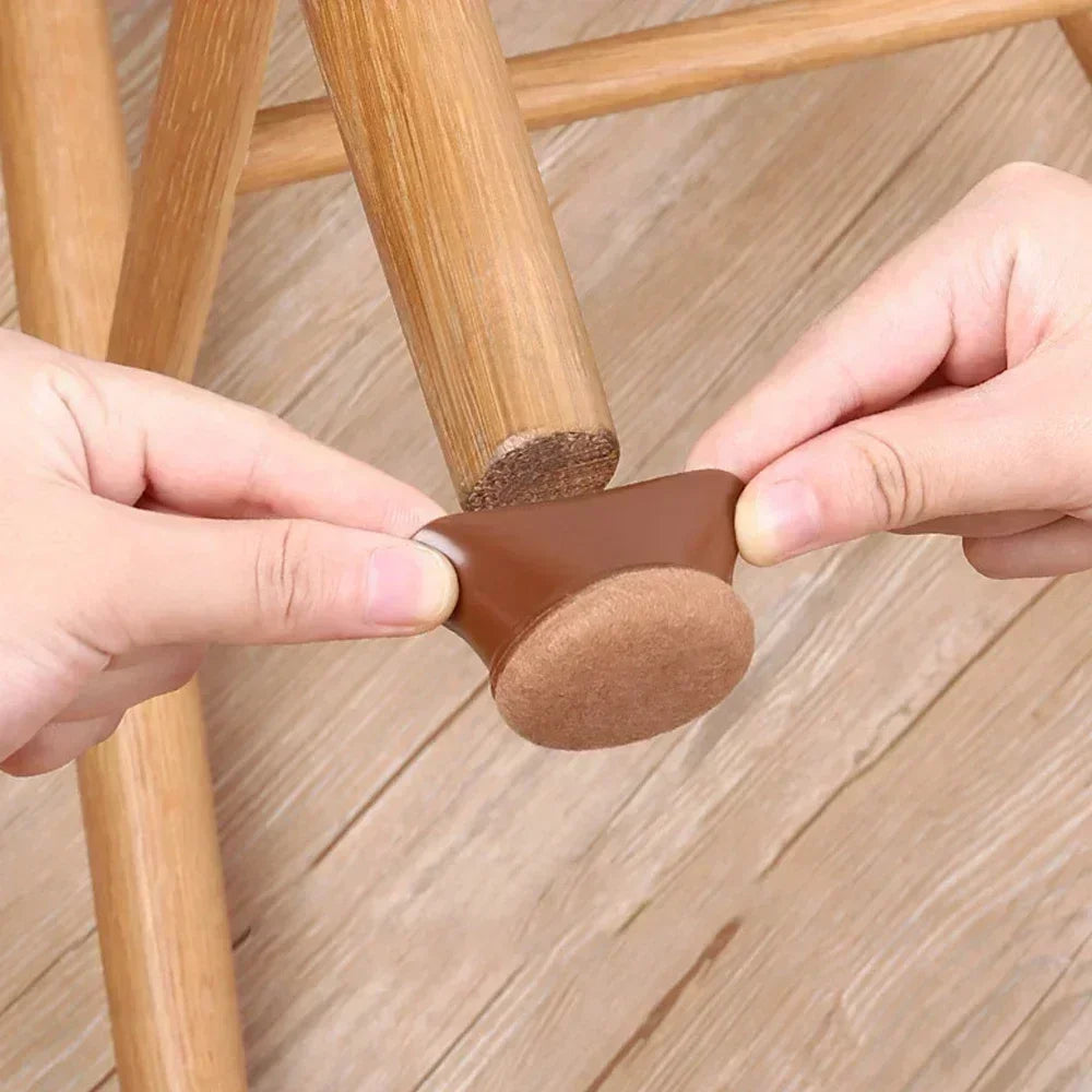 Silicone Table And Chair Leg Covers Mute With Felt Pads Floor Protectors - MobilityBuy.com 