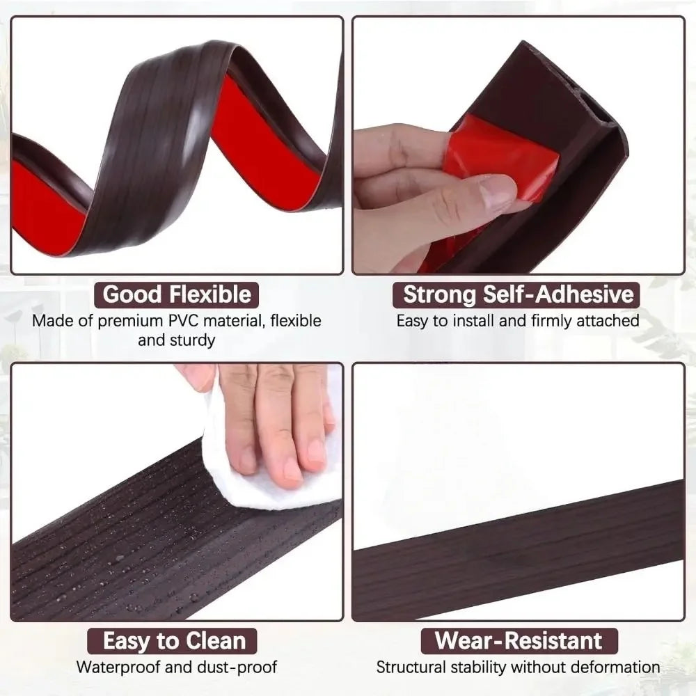 PVC Floor Transition Strip Waterproof Non Slip Threshold Ramp 1m 2m For Doorways - MobilityBuy.com 