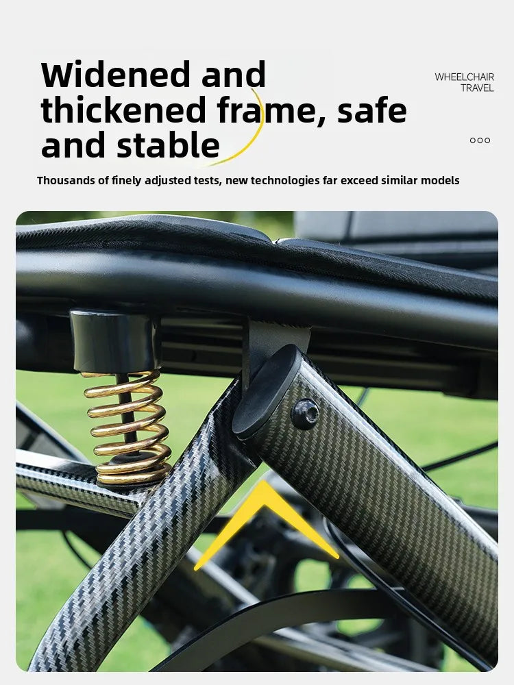 Small foldable, lightweight wheelchair - travel, portable trolley for airplanes - MobilityBuy.com