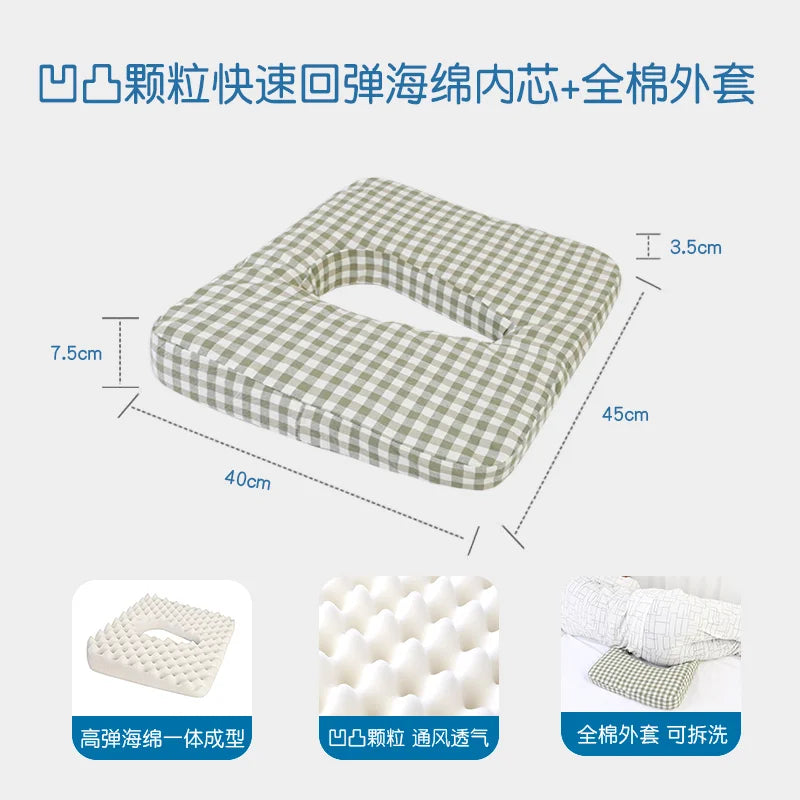 Premium orthopaedic pressure relief cushion for wheelchair with anti-bedsore design, featuring a comfortable padded surface.