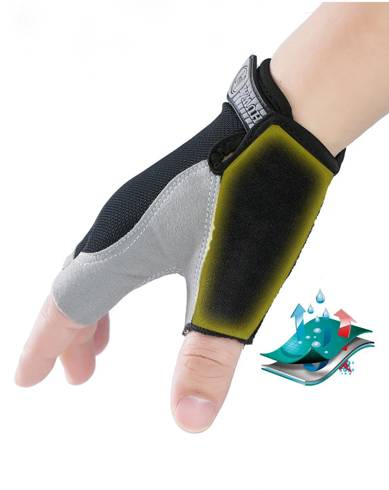 Pushing Gloves for Wheelchair, Cycling, Gym Fingerless Gloves