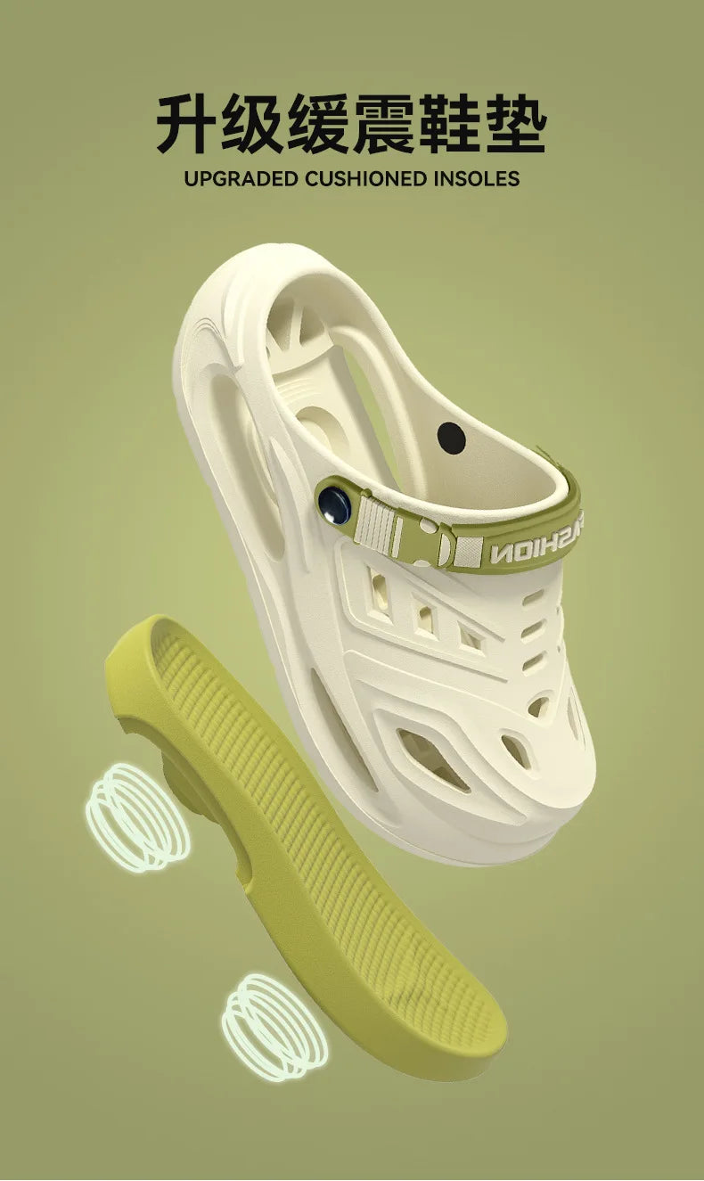 Arch-support sandals from MobilityBuy.com with anti-slip strap, white upper and olive strap, cushioned breathable sole