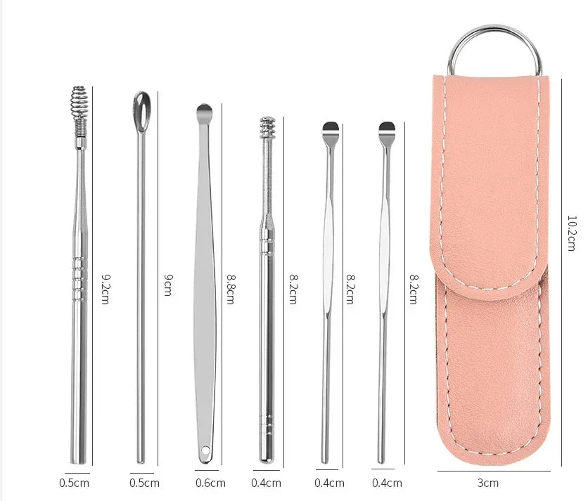 Earwax cleaning tool set by MobilityBuy, featuring various tools for effective wax removal and ear care.