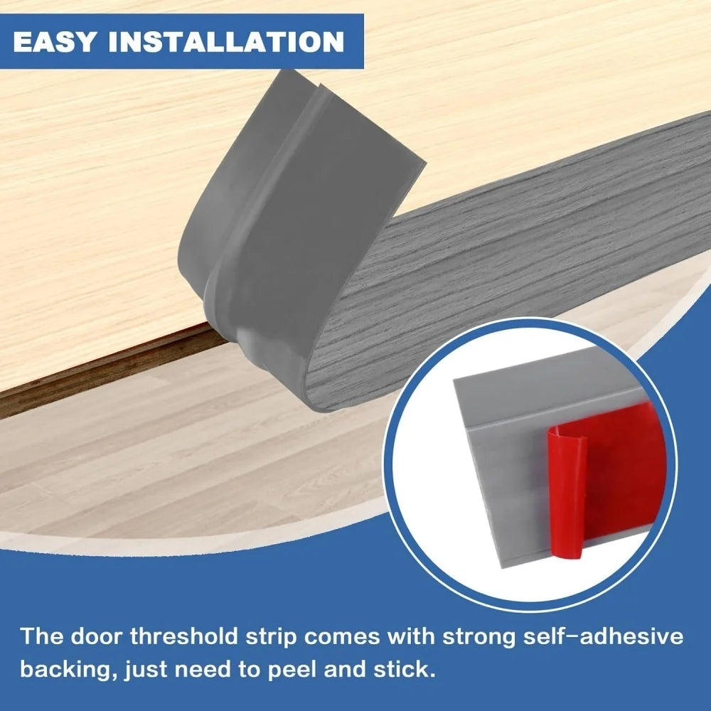 PVC Floor Transition Strip Waterproof Non Slip Threshold Ramp 1m 2m For Doorways - MobilityBuy.com 