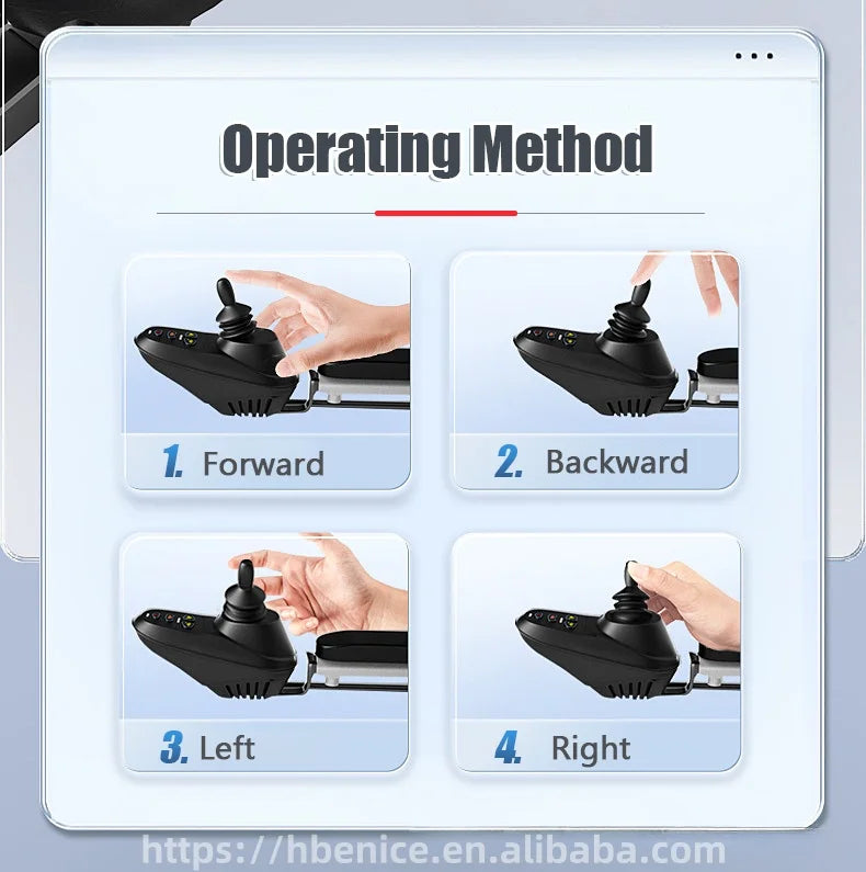 Ultra-light Power Electric Wheelchair w Battery Lightweight Foldable
