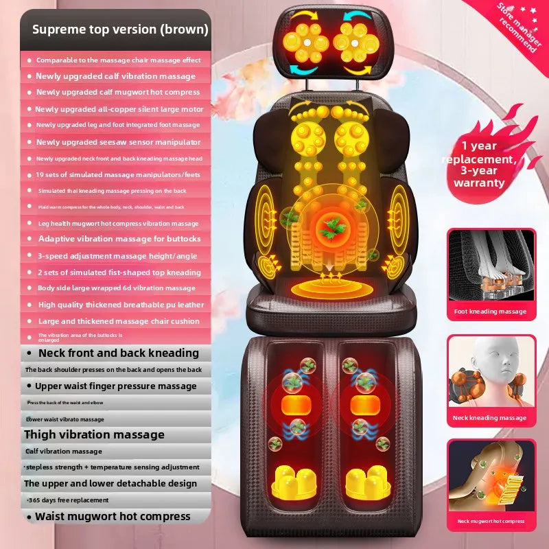 Massage Chair Full Body Kneading Neck Back Waist Leg Infrared Heating - MobilityBuy.com