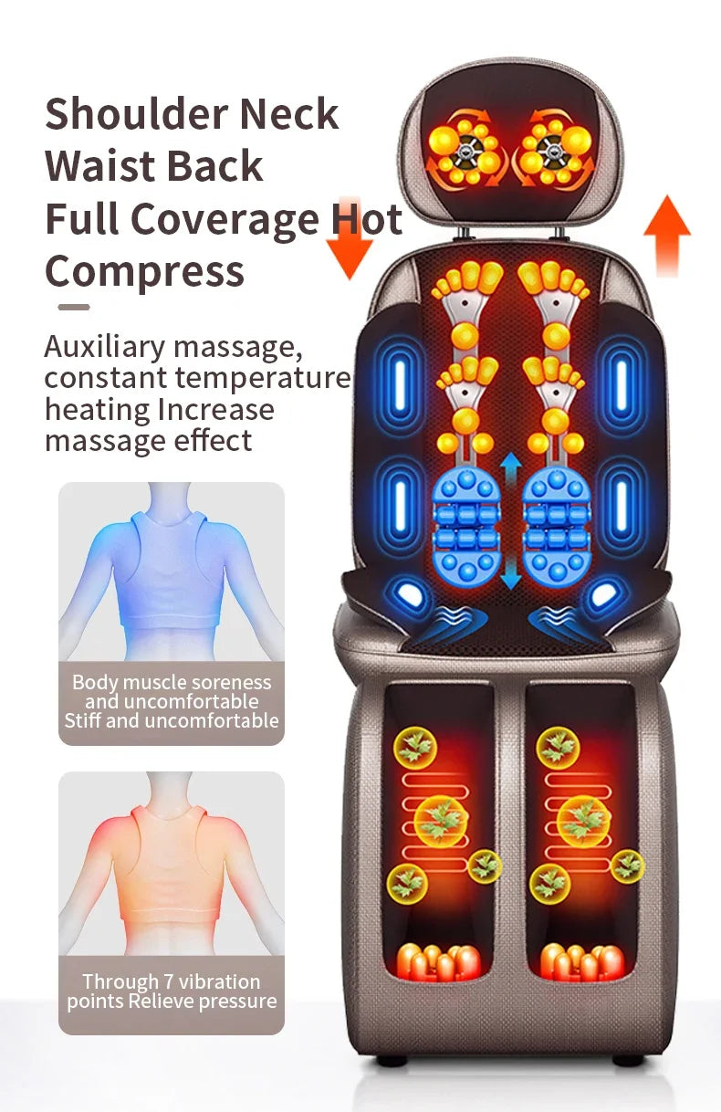 Massage Chair Full Body Kneading Neck Back Waist Leg Infrared Heating - MobilityBuy.com