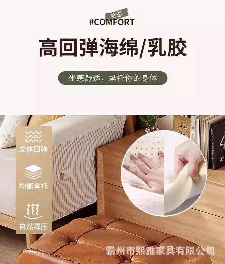 Luxury Leather Low Stool for Living Room Footrest and Decor - MobilityBuy.com 