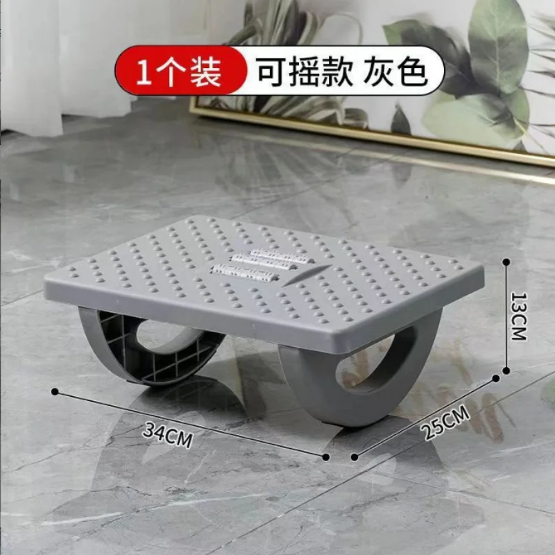 Portable under-desk foot rest with massage rollers, gray by MobilityBuy.com, ergonomic foot stool 1 pc