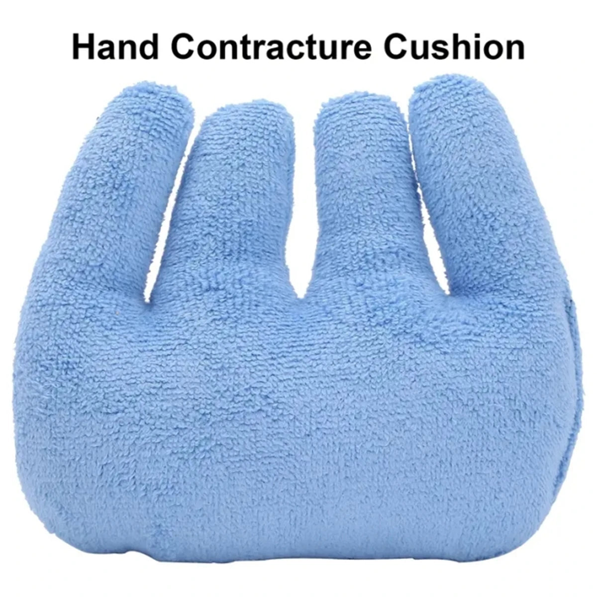 Blue Hand Rehabilitation Grip Cushion With Finger Separators For Elderly Use - MobilityBuy.com 