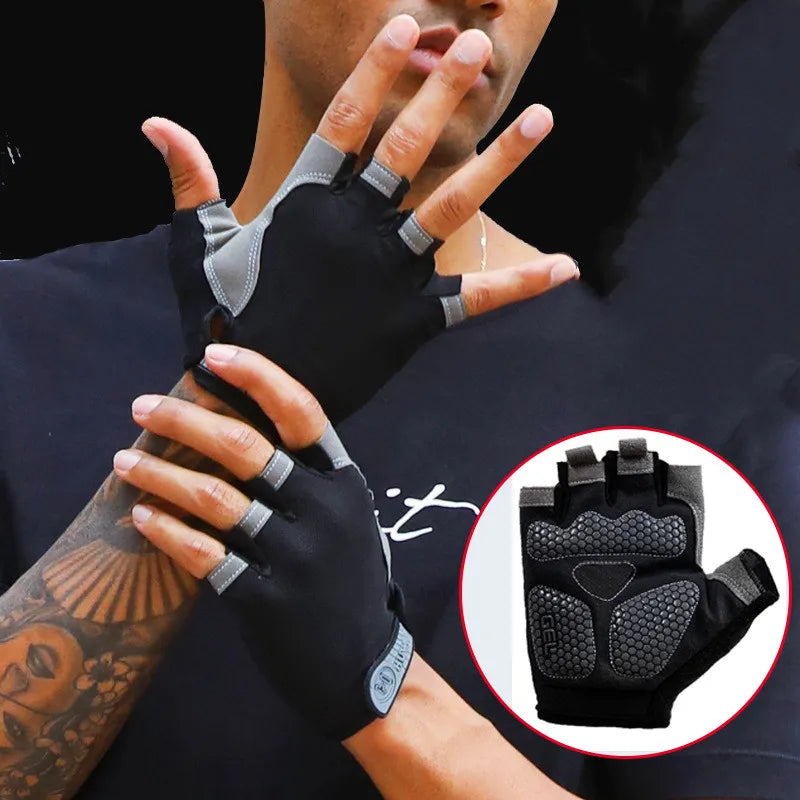 Pushing Gloves for Wheelchair, Cycling, Gym Fingerless Gloves