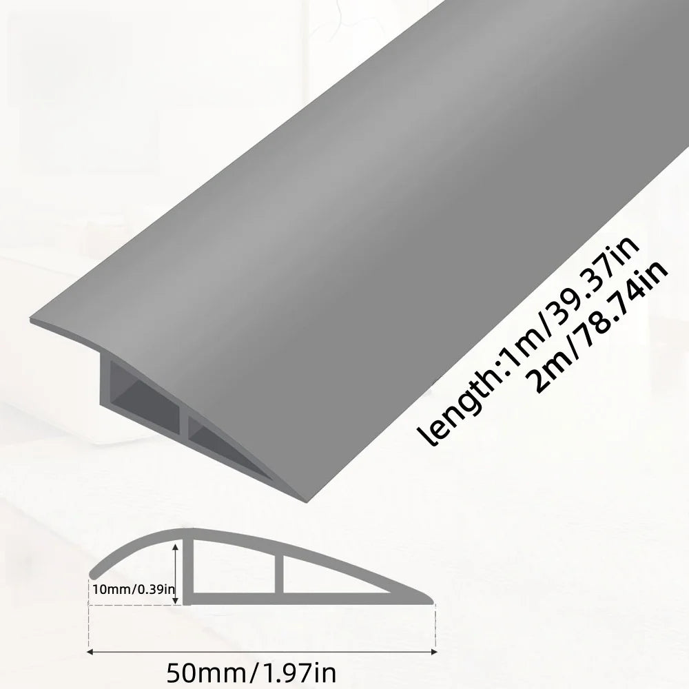 PVC Floor Transition Strip Self Adhesive Door Threshold Ramp 5cm Wide 1m Or 2m - MobilityBuy.com 