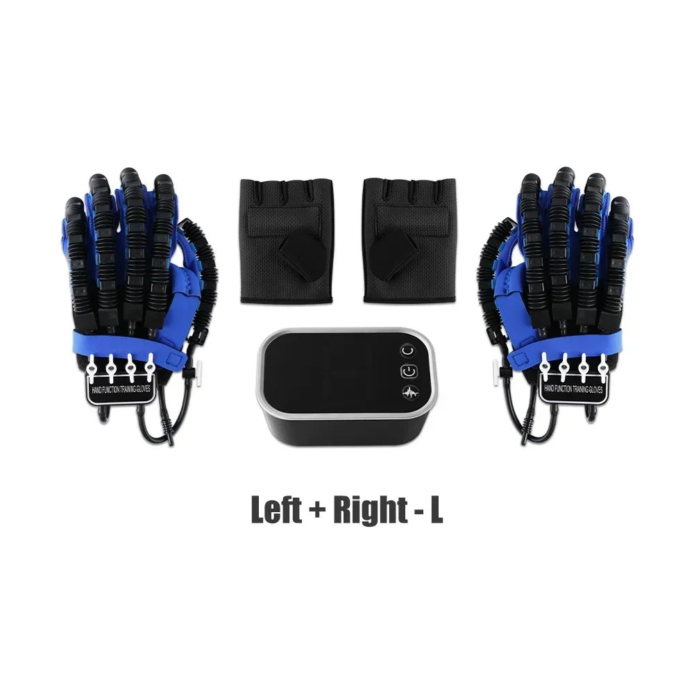 Left and right hand robot gloves for finger rehabilitation and exercise, designed for effective hand training by Aliexpress.