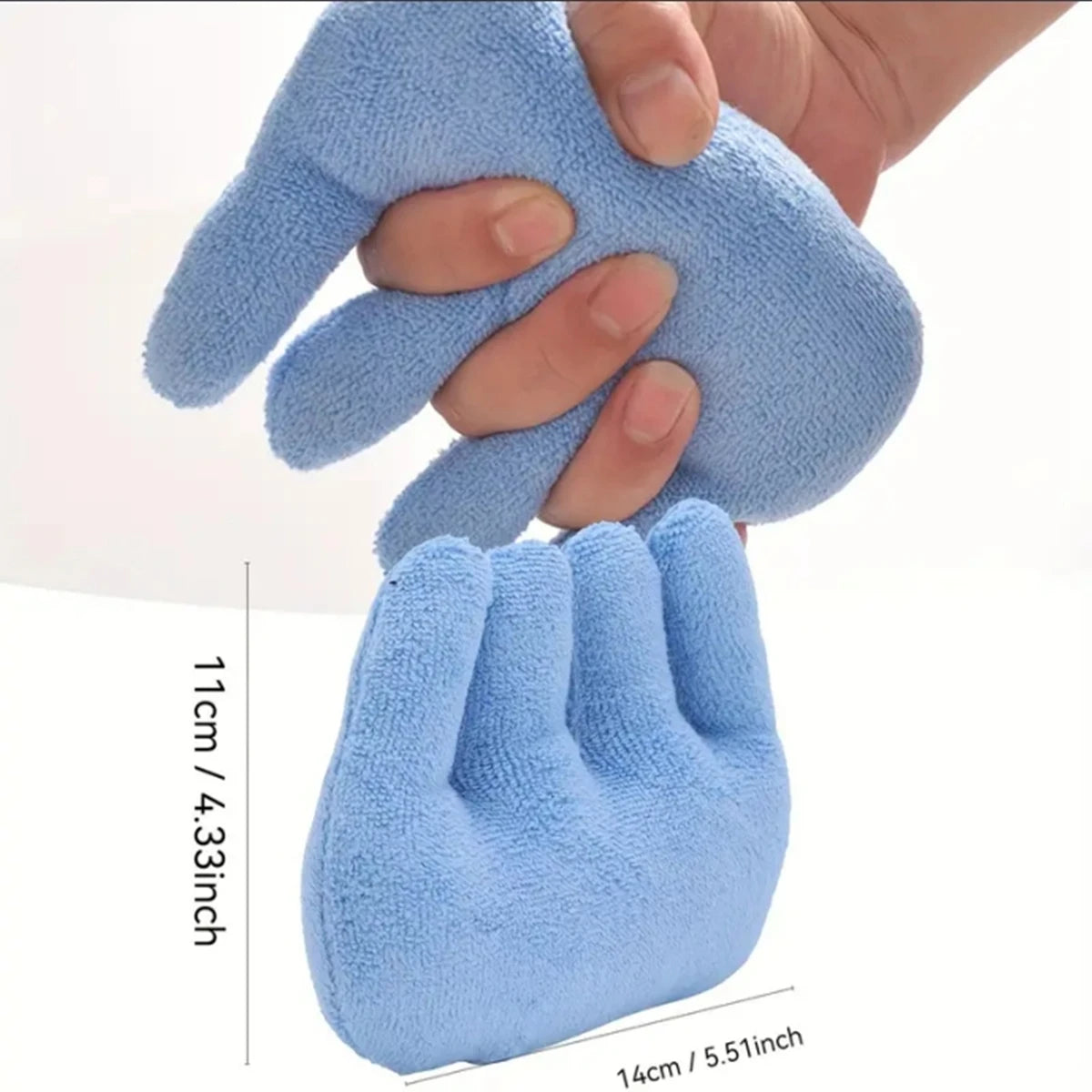 Blue Hand Rehabilitation Grip Cushion With Finger Separators For Elderly Use - MobilityBuy.com 