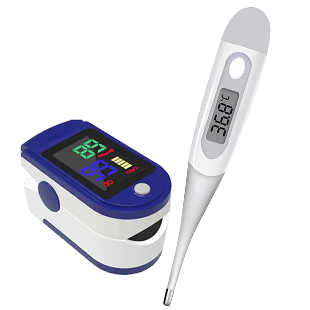 Pulse Oximeter Finger Clip And Digital Thermometer For Adults And Children - from
