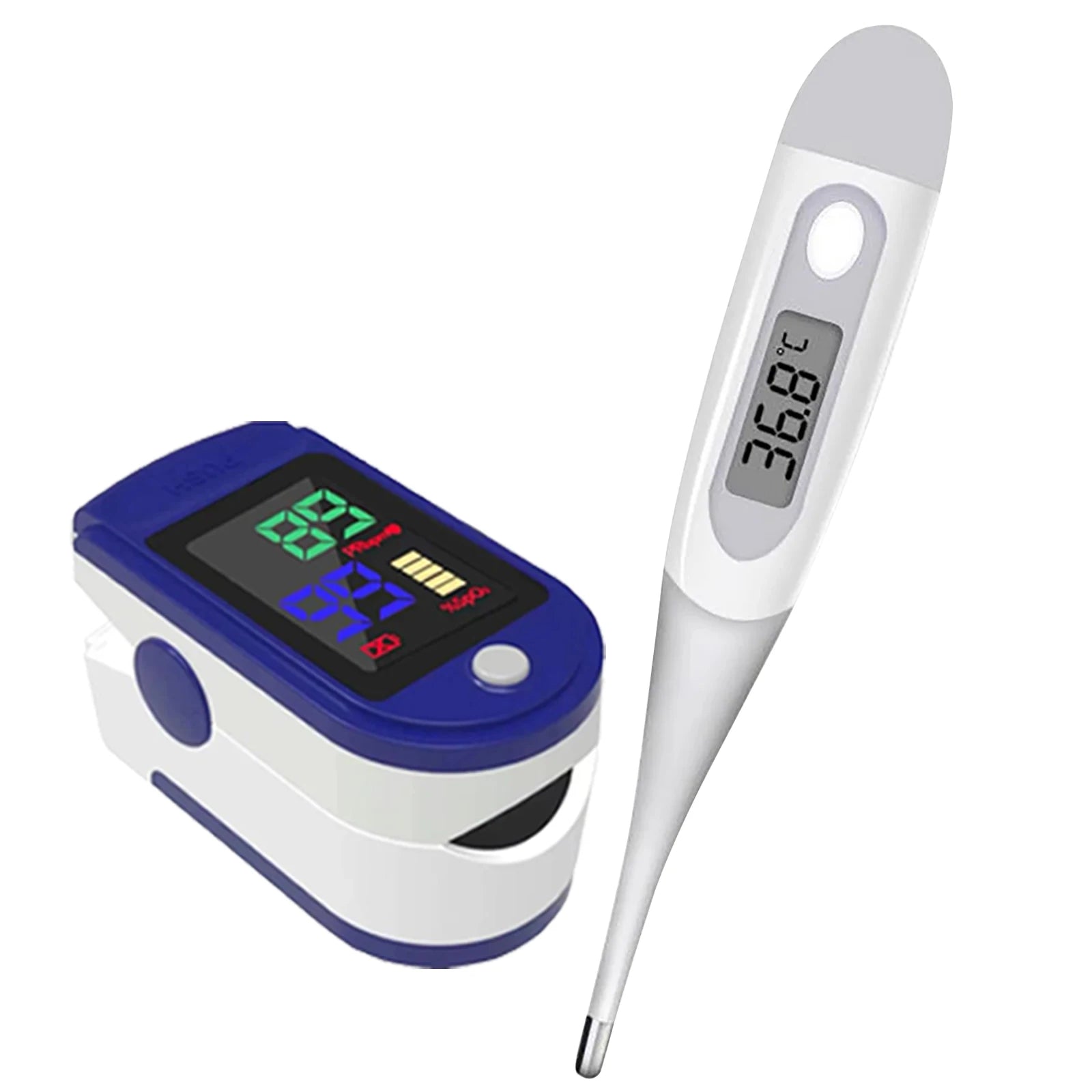 Pulse Oximeter Finger Clip And Digital Thermometer For Adults And Children - from