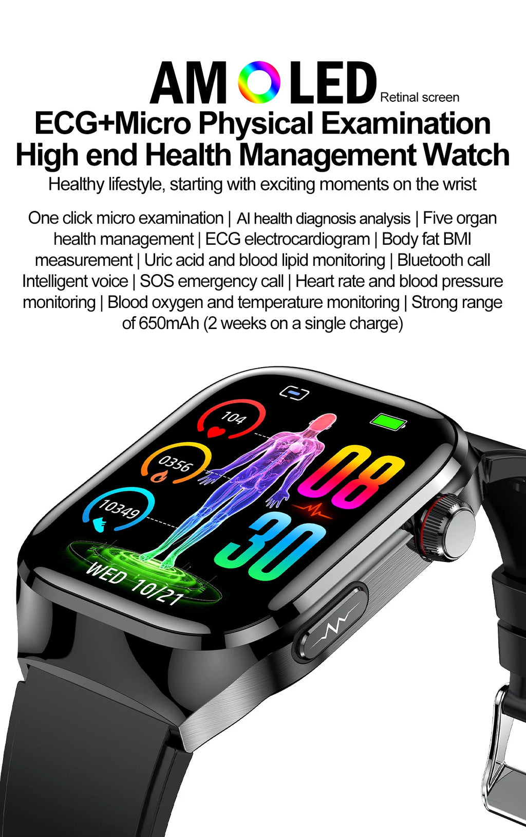 2025 New Micro Physical Examination Smart Watch - Health Stats, Bluetooth Call - MobilityBuy.com
