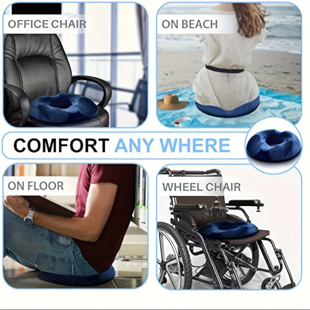 Ergonomic Memory Foam Donut Seat Cushion,Tailbone Support - MobilityBuy.com 