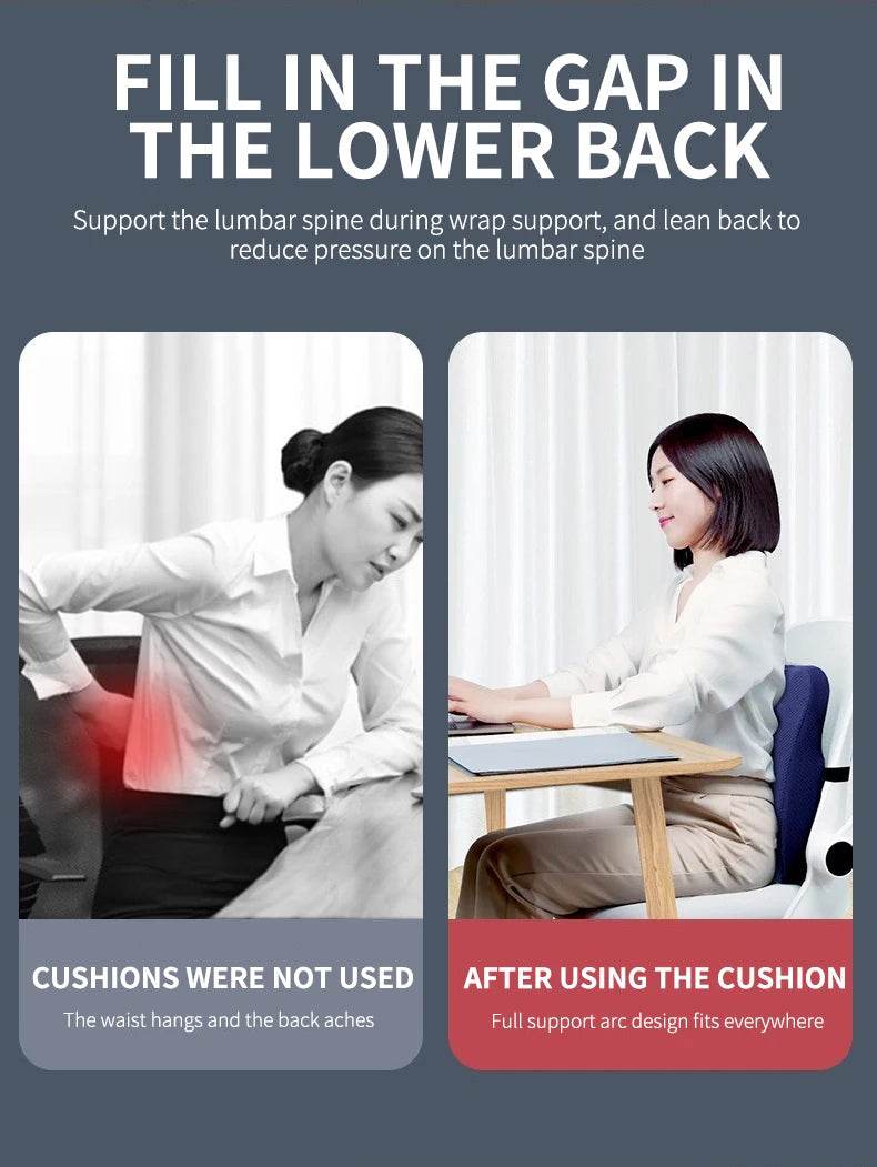 Orthopaedic Seat and Back Cushion Set- Lumbar Support - MobilityBuy.com 