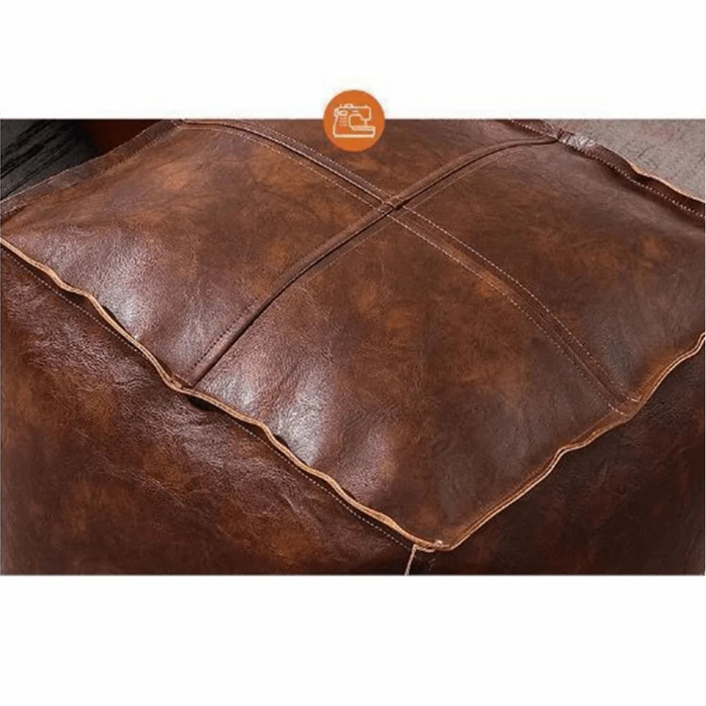 Nordic Style Non Slip Large Capacity Waterproof PU Leather Storage Stool Ottoman - MobilityBuy.com 