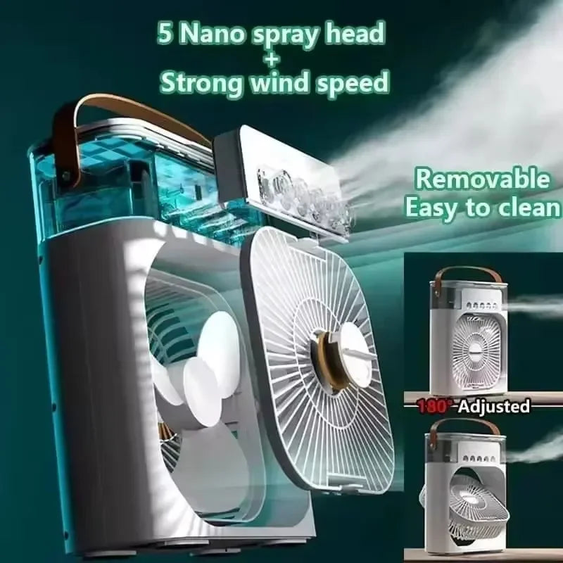 MobilityBuy.com portable air cooler fan with humidifier, 500ml water tank and mist spray