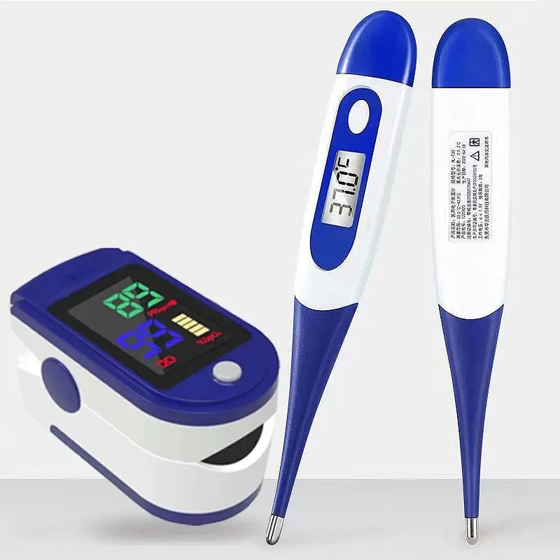 Pulse Oximeter Finger Clip And Digital Thermometer For Adults And Children - MobilityBuy.com 