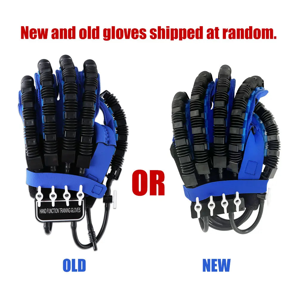 Left and right hand finger rehabilitation exerciser robot gloves by Aliexpress, designed for hand training and therapy.