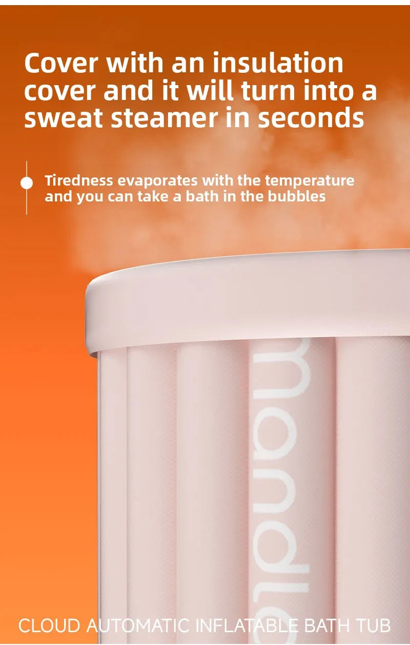 Automatic Inflatable Bath Tub For Adults Full Body Foldable Portable Home Use - MobilityBuy.com 