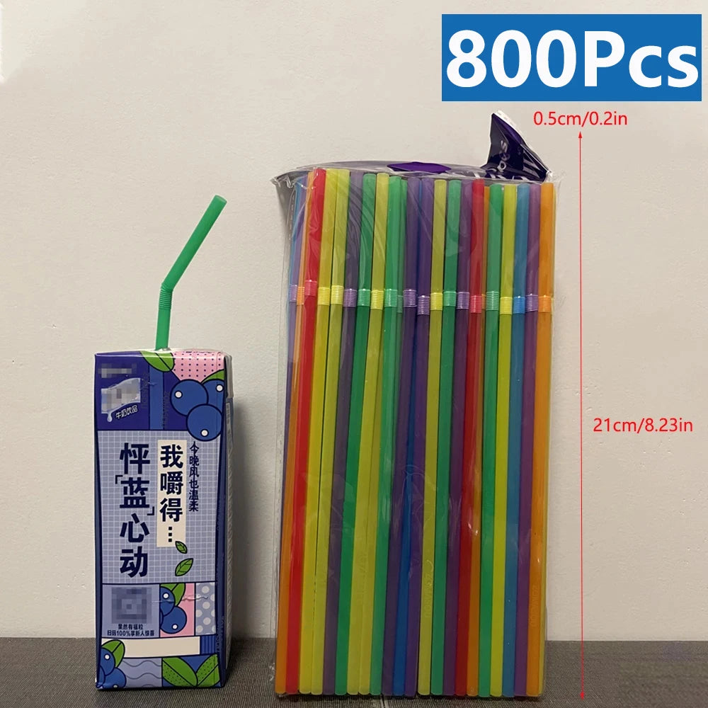 Multicolour Drinking Rietjes Straw Milk Tea Bar Party cocktail Drinking Wedding Kitchen Beverage - MobilityBuy.com 
