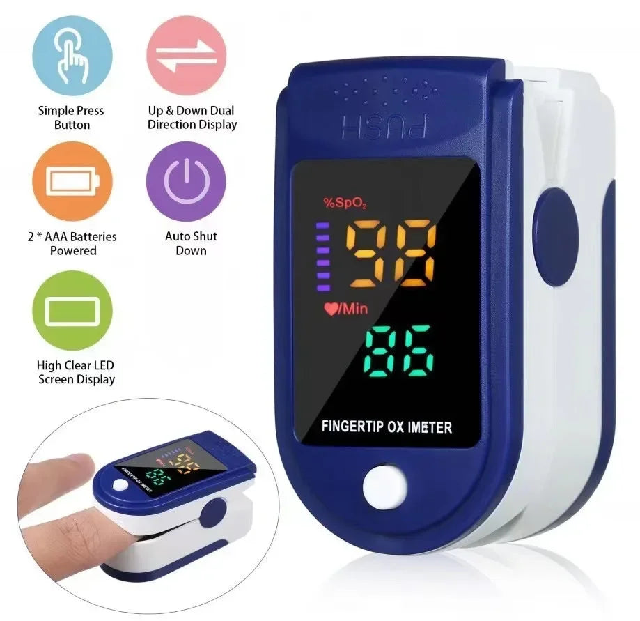 Pulse Oximeter Finger Clip And Digital Thermometer For Adults And Children - MobilityBuy.com 
