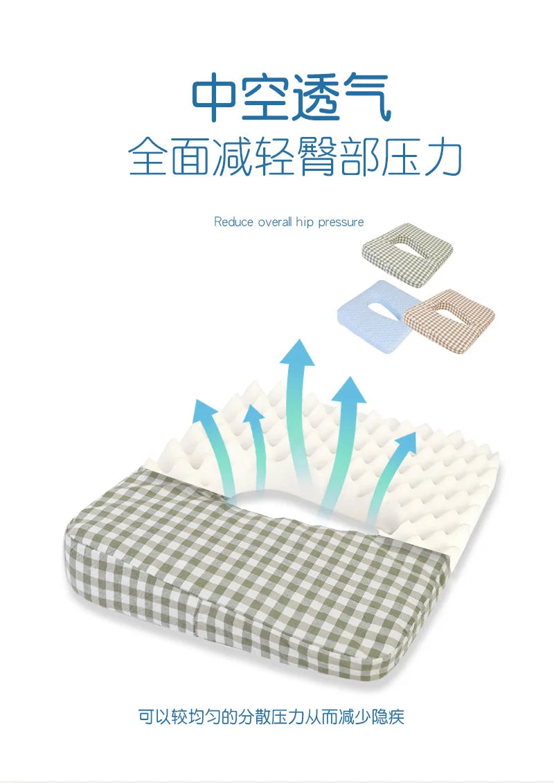 Premium orthopaedic pressure relief cushion for wheelchairs, designed to prevent bedsores and enhance comfort.