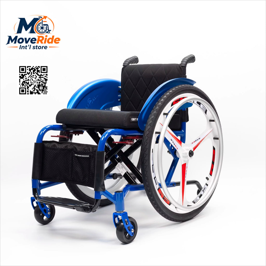 Lightweight Folding Sports Wheelchair 5803 for Adults and Seniors Colorful - MobilityBuy.com 