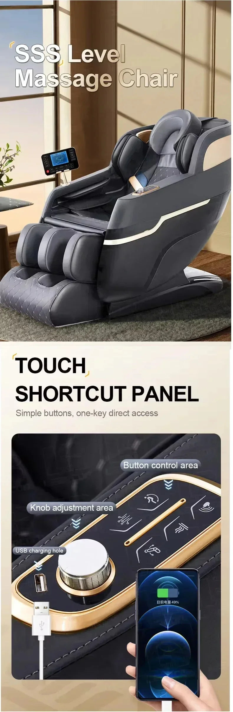 Full Bosy Airbag Massage Chair Zero Gravity Recliner, 3-Year Wareenty - MobilityBuy.com