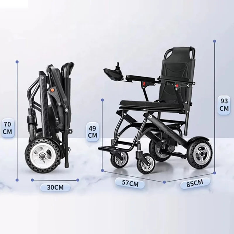 Ultra-light Power Electric Wheelchair w Battery Lightweight Foldable