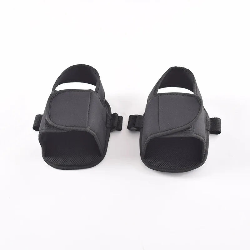 Aliexpress wheelchair leg restraint strap in black, designed for secure foot protection and comfort during use.