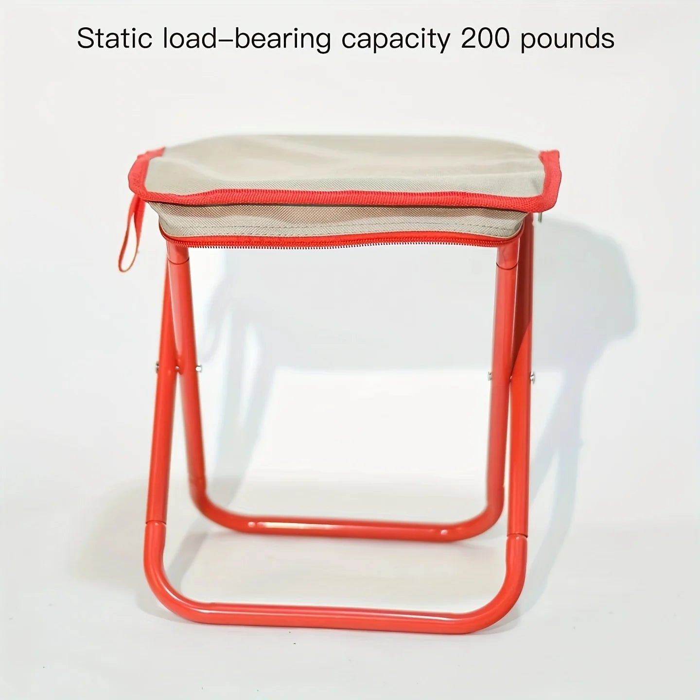 Portable folding stool by Aliexpress, showcasing a compact design with a sturdy frame and comfortable seating.