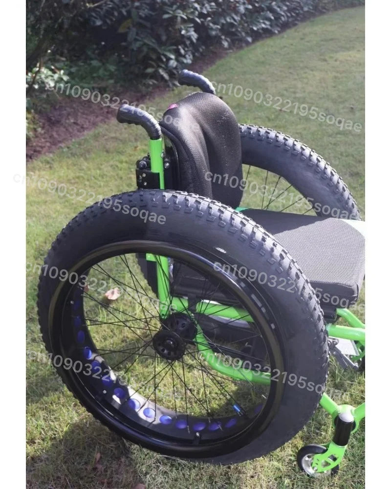 24-inch fat-tire wheelchair wheel, wide beach tire, outdoor mobility spare part, MobilityBuy.com
