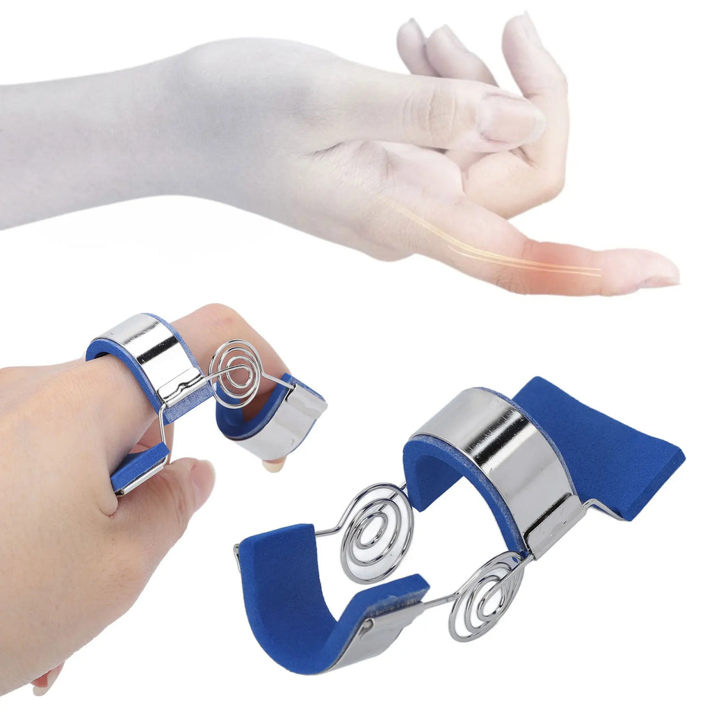 Aliexpress spring finger splint aiding rehabilitation and finger straightening, featuring a flexible design for comfort.