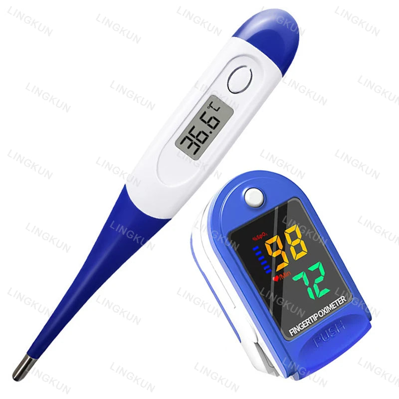 Pulse Oximeter Finger Clip And Digital Thermometer For Adults And Children - from