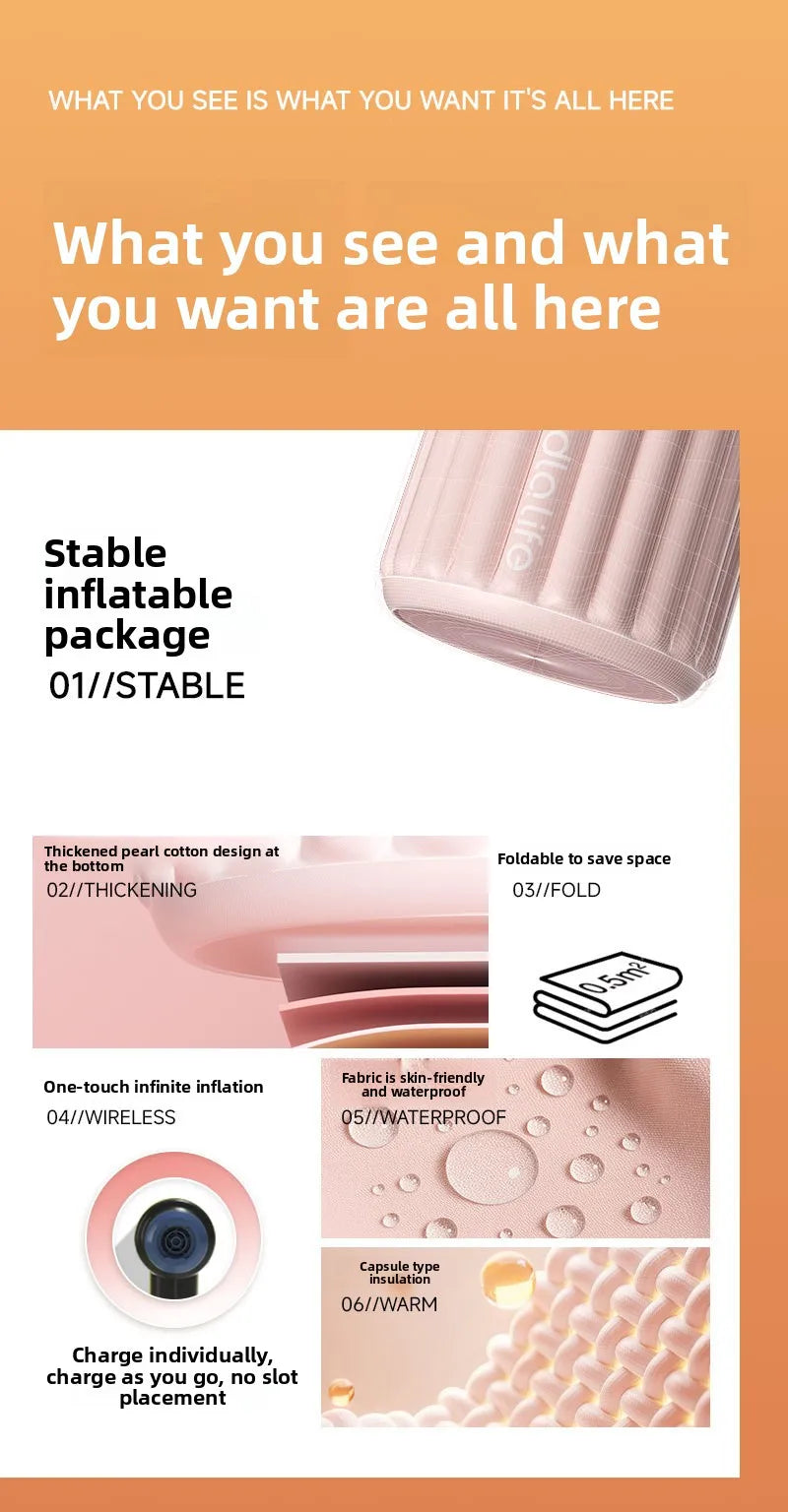 Automatic Inflatable Bath Tub For Adults Full Body Foldable Portable Home Use - MobilityBuy.com 
