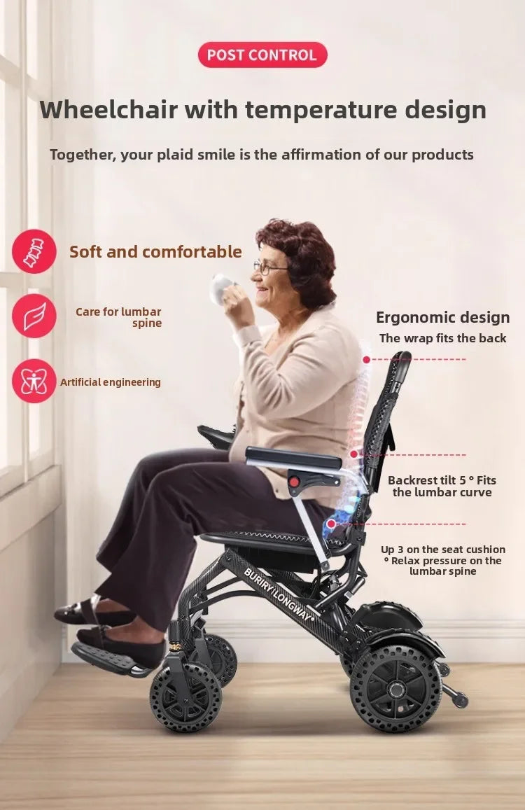 Small wheelchair lightweight foldable hand-pushed or electric powerd wheelchair - MobilityBuy.com