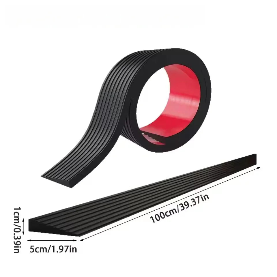 Self Adhesive 1m X 5cm Doorway Threshold Ramp PVC Anti Slip Striped Surface - MobilityBuy.com 