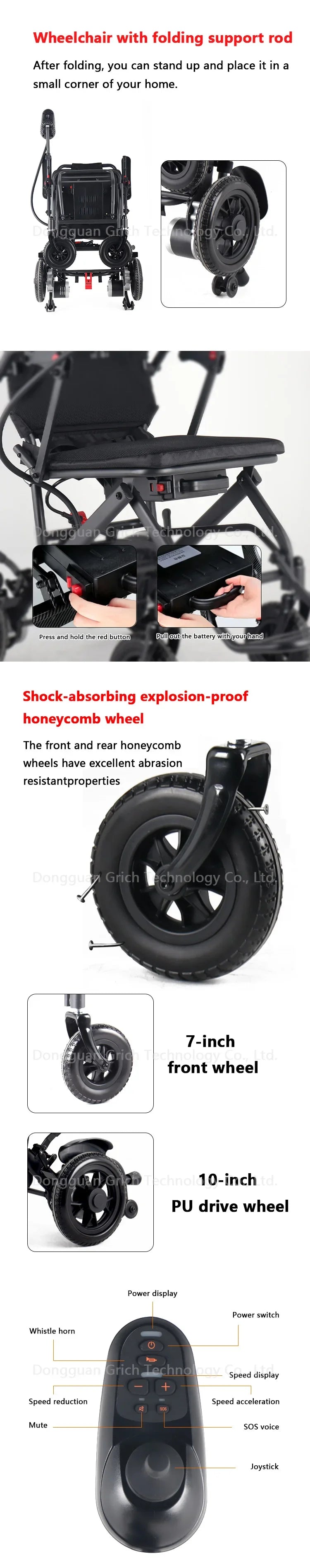 Recline powered wheelchair electric Folding Wheelchair, with Remote Mobility - MobilityBuy.com