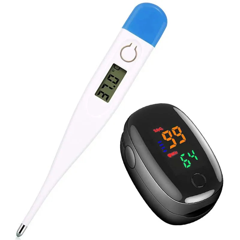 Pulse Oximeter Finger Clip And Digital Thermometer For Adults And Children - from