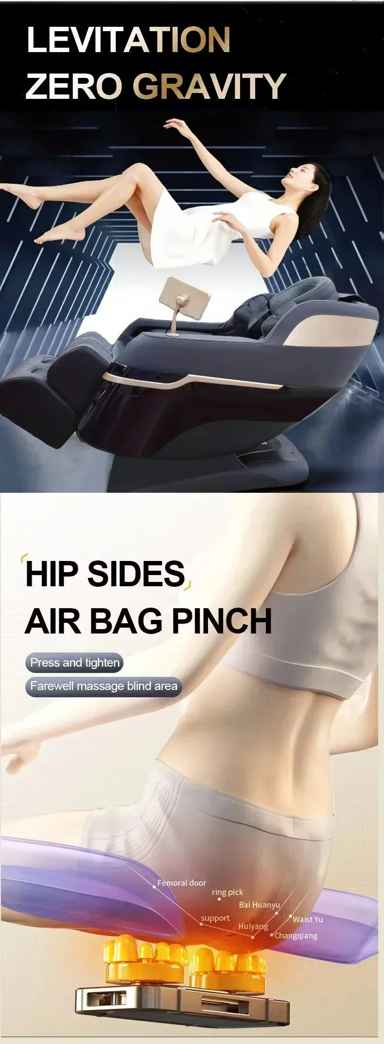 Full Bosy Airbag Massage Chair Zero Gravity Recliner, 3-Year Wareenty - MobilityBuy.com