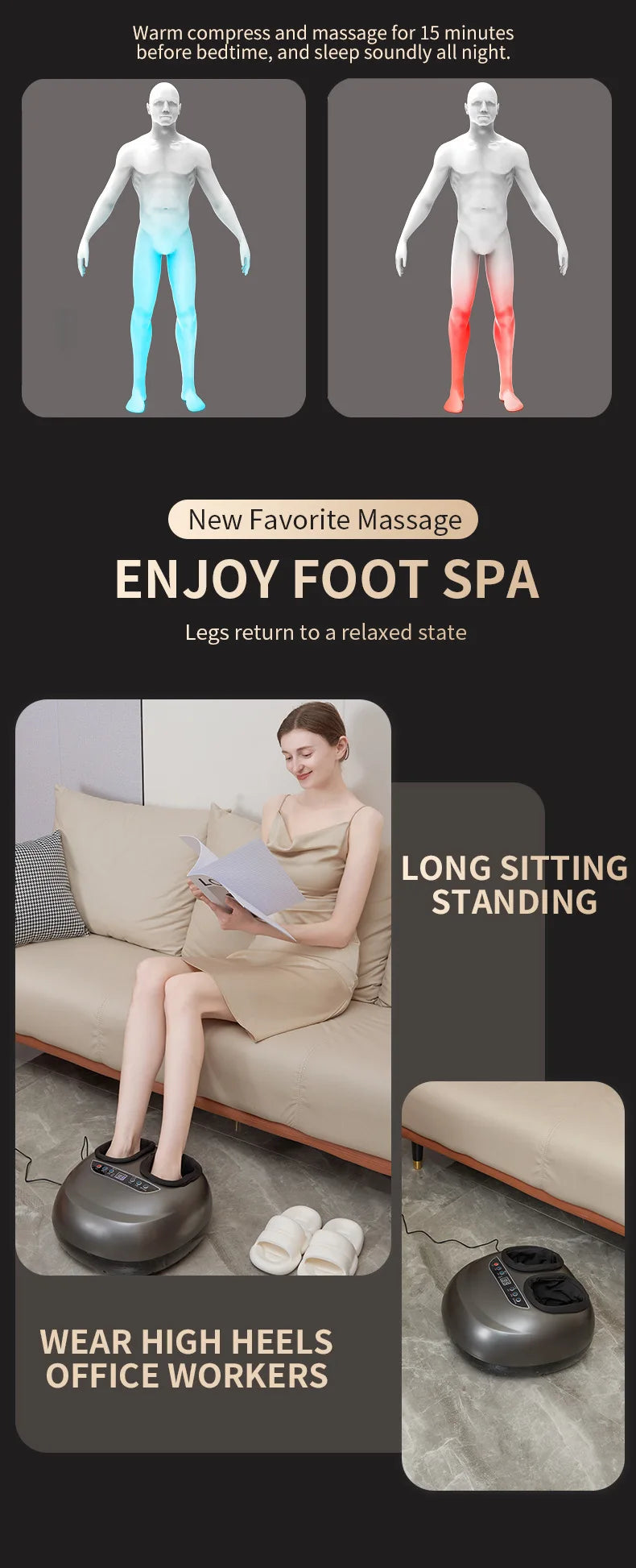 Intelligent Kneading Leg Fully Wrapped Airbag Foot Massage - MobilityBuy.com 